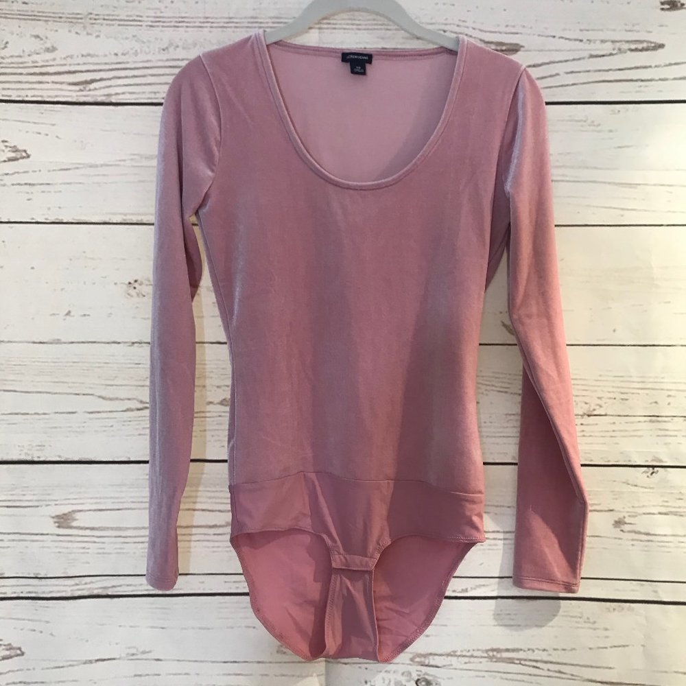 JCrew/Jeans Ballet Pink Velvet bodysuit, XS